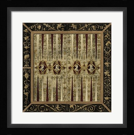 Framed Antique Gameboard II Print