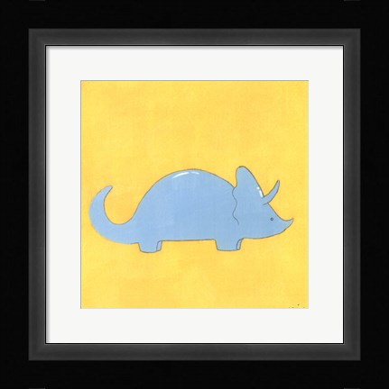 Framed Triceratops Print