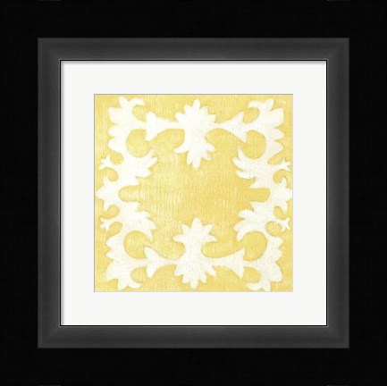 Framed Petite Suzani in Yellow Print