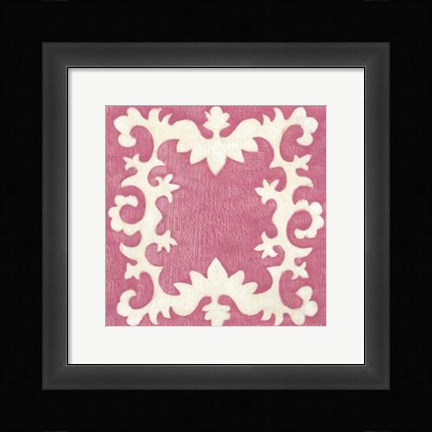 Framed Petite Suzani in Pink Print