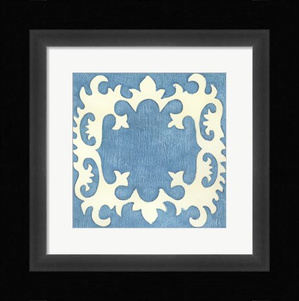 Framed Petite Suzani in Blue Print