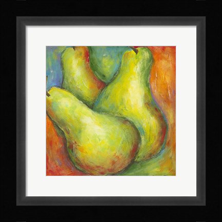 Framed Abstract Fruits I Print