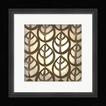 Framed Classical Leaves III Print
