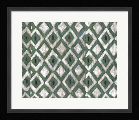 Framed Silk Road Ikat I Print