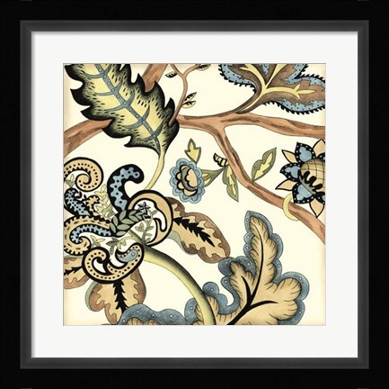 Framed Jacobean Tile II Print