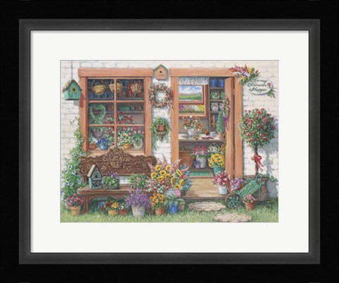 Framed Fancy Flower Shoppe Print