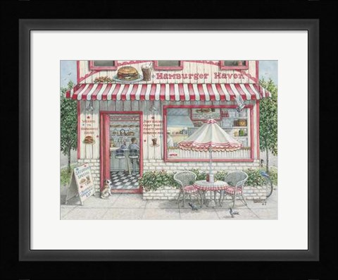 Framed Hamburger Haven Print