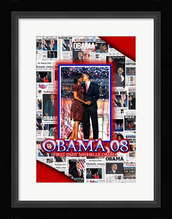 Framed Barack and Michelle Obama Print