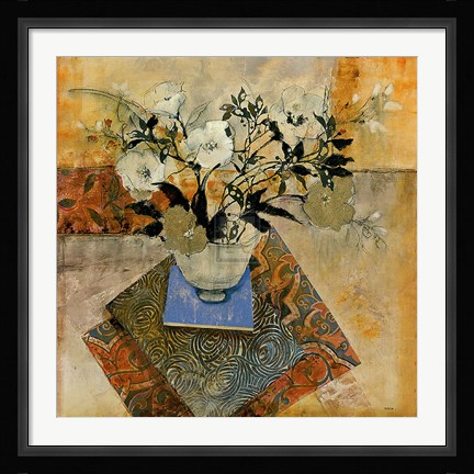 Framed Patchwork Floral Print