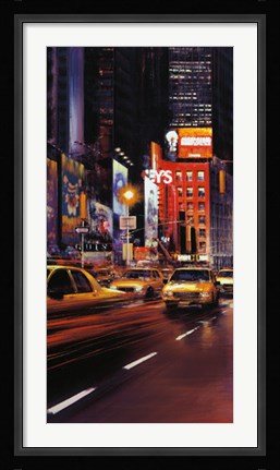 Framed Times Square at Night I Print