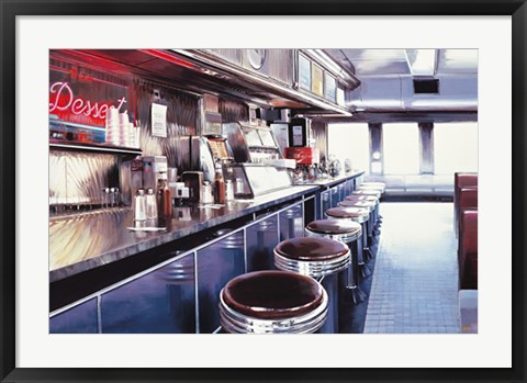 Framed Ruthie and Moe's Diner Print