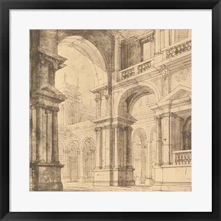 Framed Portico Antico I Print