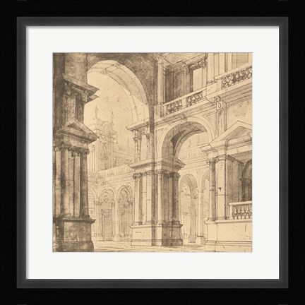 Framed Portico Antico I Print