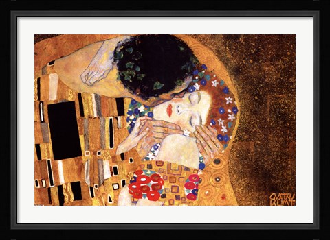 Framed Kiss, c.1908 (detail horizontal) Print