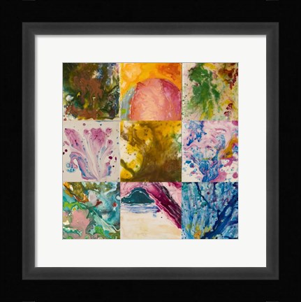 Framed Abstract 6 Panel Print