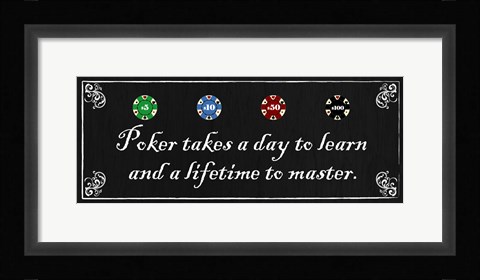Framed Poker takes a day to learn and a lifetime to master Print