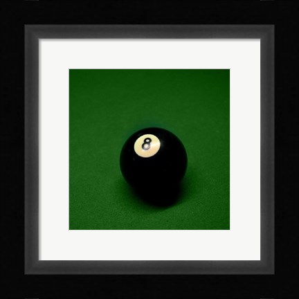 Framed 8 Ball on Green Print