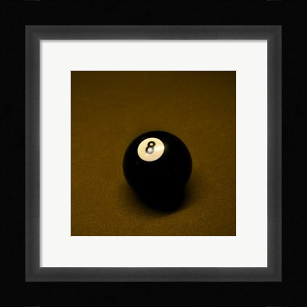 Framed 8 Ball on Brown Print