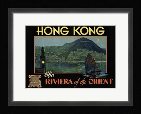 Framed Hong Kong - Riviera of the Orient Print