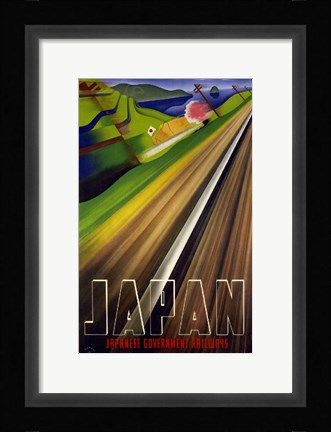 Framed Japanese Railways Print