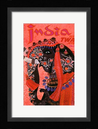 Framed India - Fly TWA Print
