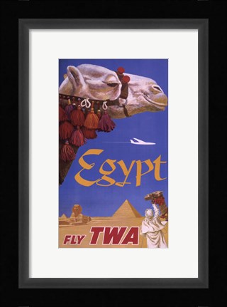 Framed Egypt - Fly TWA Print