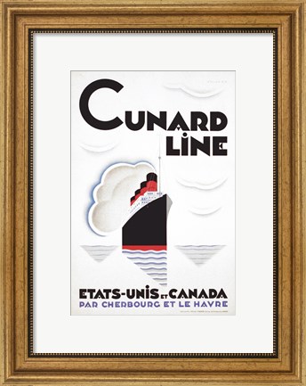 Framed Cunard Line - Canada Print