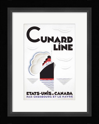 Framed Cunard Line - Canada Print