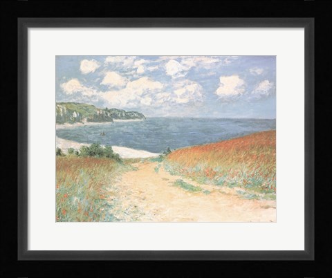 Framed Chemin Dans Les Bles A Pourville Print
