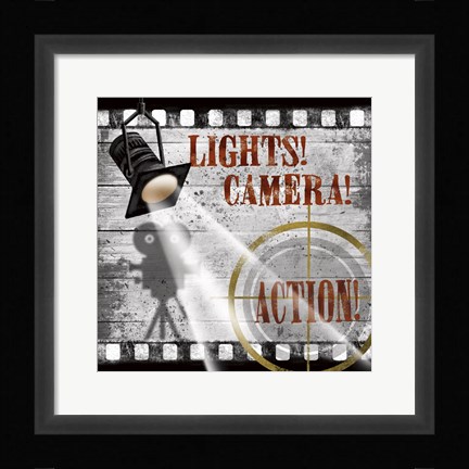 Framed Lights! Camera! Action! Print