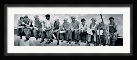 Framed Men on Girder, New York Print