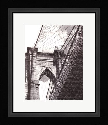 Framed Under the Brooklyn Bridge Print