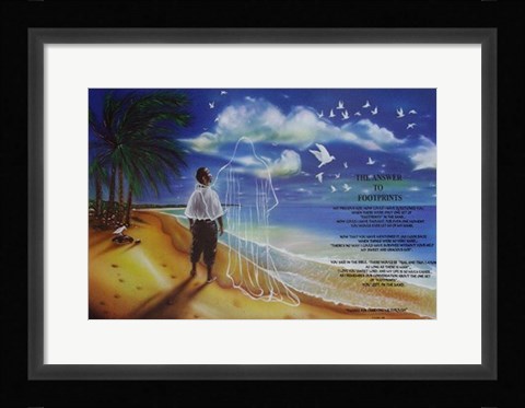 Framed Answer to Footprints Print