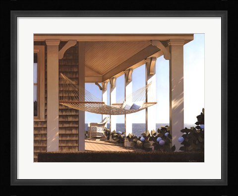 Framed Seaside Hammock Print