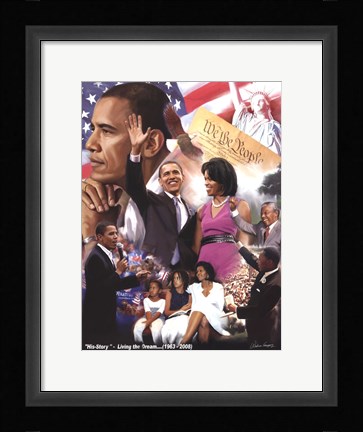 Framed Obama Inauguration: Living the Dream Print