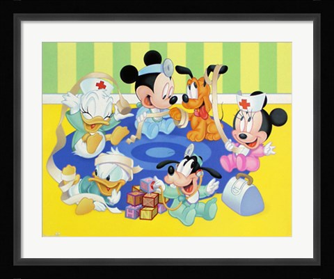 Framed Disney Babies: Kid Doctors Print
