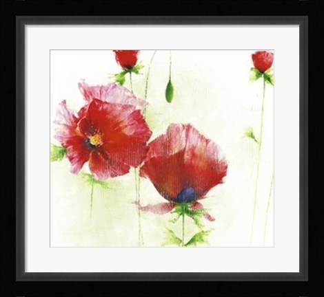 Framed Red Poppies I Print