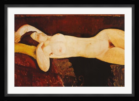 Framed Nude Woman Reclining Print