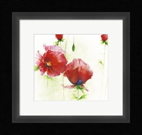 Framed Red Poppies I Print