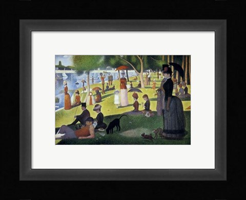 Framed Sunday Afternoon on the Island of La Grand Jatte Print