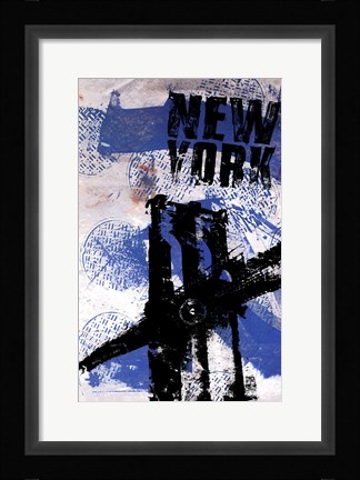 Framed NYC (Blue) Print