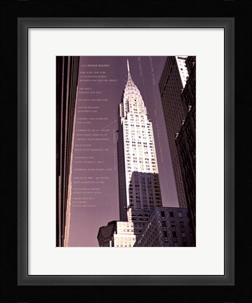 Framed Chrysler Building Architecture Print