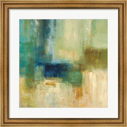 Framed Green Abstract Print