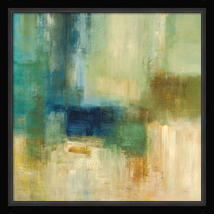 Framed Green Abstract Print