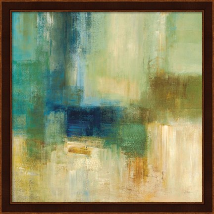 Framed Green Abstract Print