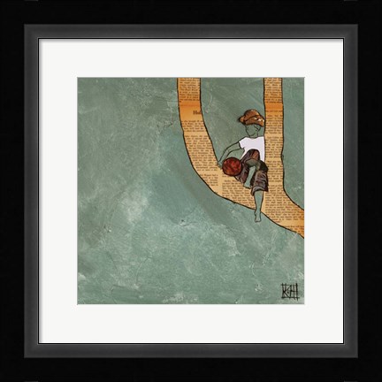 Framed Climbing the Wind Print