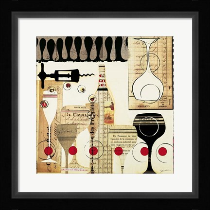 Framed Deco Vino II Print