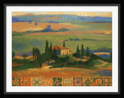 Framed Tuscany Hill Print