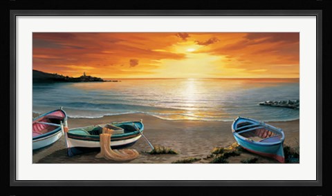 Framed Al calar del sole Print