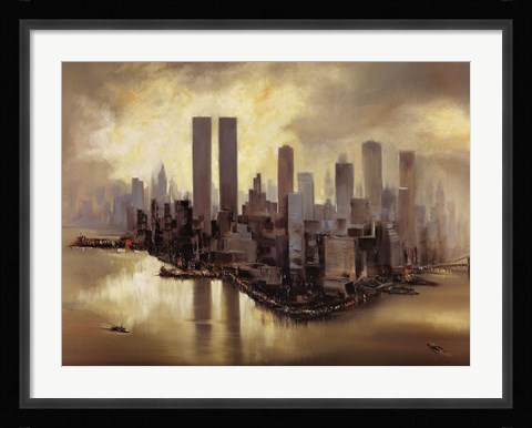Framed Reflections of Manhattan Print
